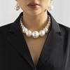 Big Imitation Pearl Beads Short Choker Necklaces for Women Charms Ladies Collar 2026 Fashion Jewelry Wedding Accessories On Neck
