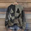 Herre Langermet Pullover Genser Casual Halloween Trykk Strikket Oversized Genser