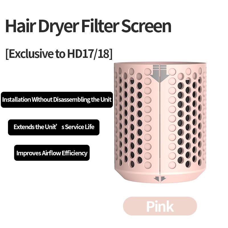 Vervangende HD17 HD18 voor Dyson Haardroger Buitenste Filterkap Magnetische Zuigopening Stofkap Gesp Accessoires roze