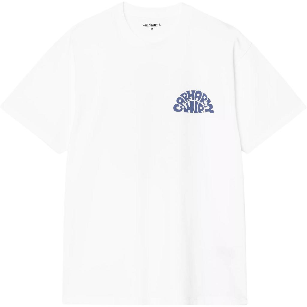 Carhartt WIP SS25 S/S Jazzy T-Shirt Plain Print Casual Comfortable Crew Neck Loose Short Sleeve T-Shirt Men T-Shirts White I034665-2XE-XX