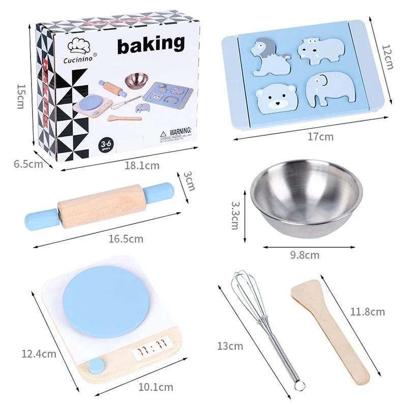 Wooden Play House Baked Cookie Toys Simulation As Chef Play House Game Parent-Child Interactive Simulation Making Cookie Games