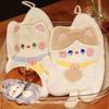 Cartoon Cuddle Cat Can Hang Hand Towel Absorbent Towel Dishcloth Dishcloth Cute Small Towel Strong Absorbent Cute