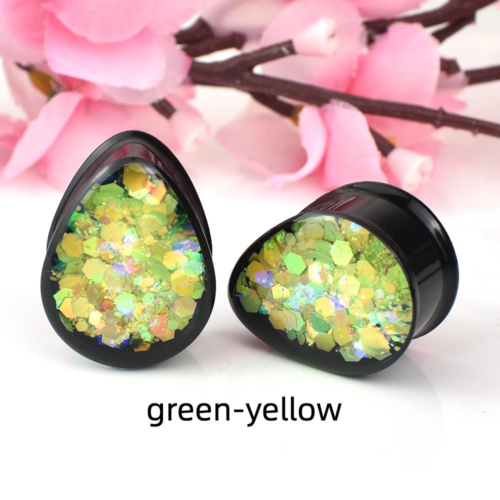 Jauges d'oreille en forme de goutte 8-30mm, Tunnels et bouchons en acrylique, civière d'oreille, Piercing corporel, bijoux pour femmes et hommes