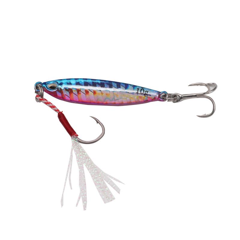 Langer Gusseisen-Platten-Angelköder mit Doppelhaken für Süßwasser- und Meeresangeln