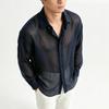Street Style Handsome Blouse Loose Long Sleeve Shirt Ultra Thin Cool Breathable Unisex Luxury Casual Top Teen Student Shirts