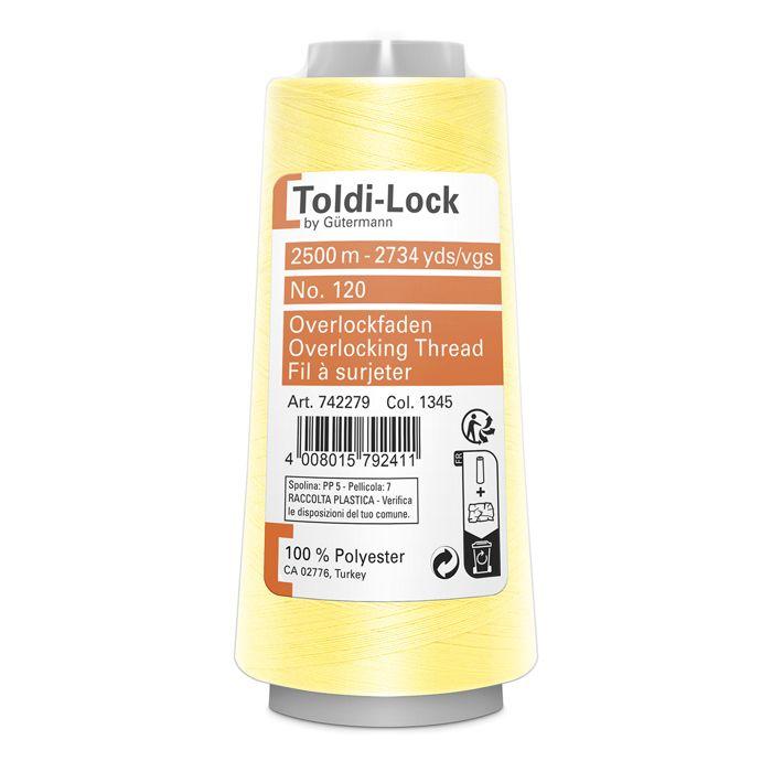 Fil cône Surelock Surjet - GÜTERMANN - Jaune clair - 100% polyester - 2500 mètres - Qualité allemande