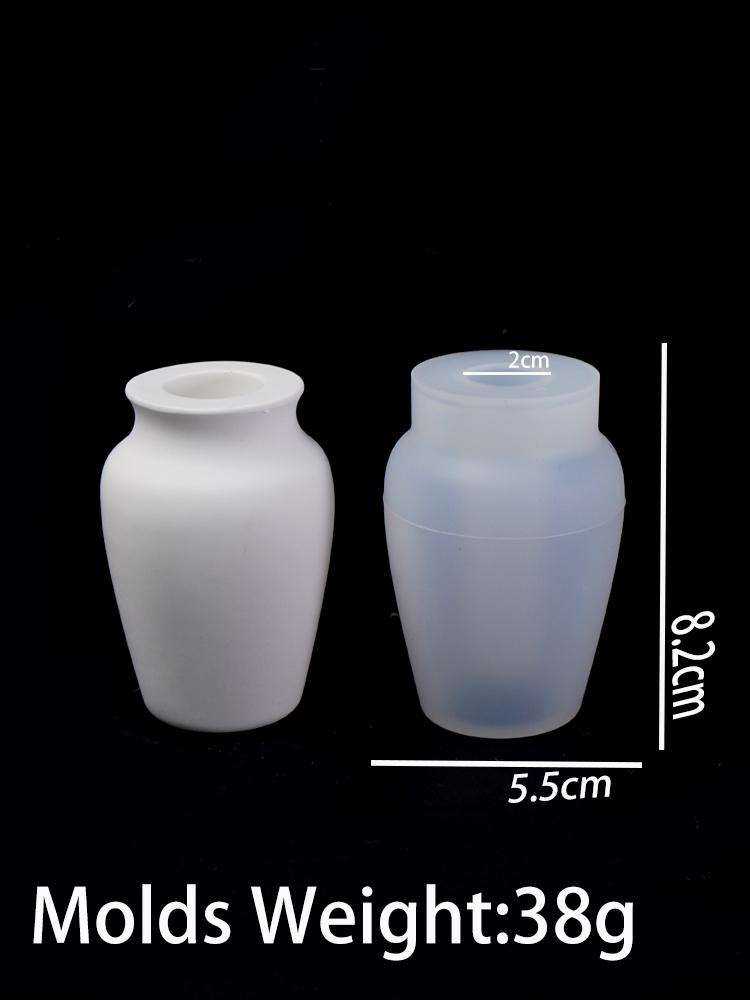 New Round Mouth Vase Silicone Mold DIY Concrete Candle Holder Flowerpot Resin Molds Candlestick Ornament Making Craft Gifts