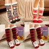 Cheerful Christmas Slipper Socks For Men Women And Kids With Plush Faux Fleece Lining
