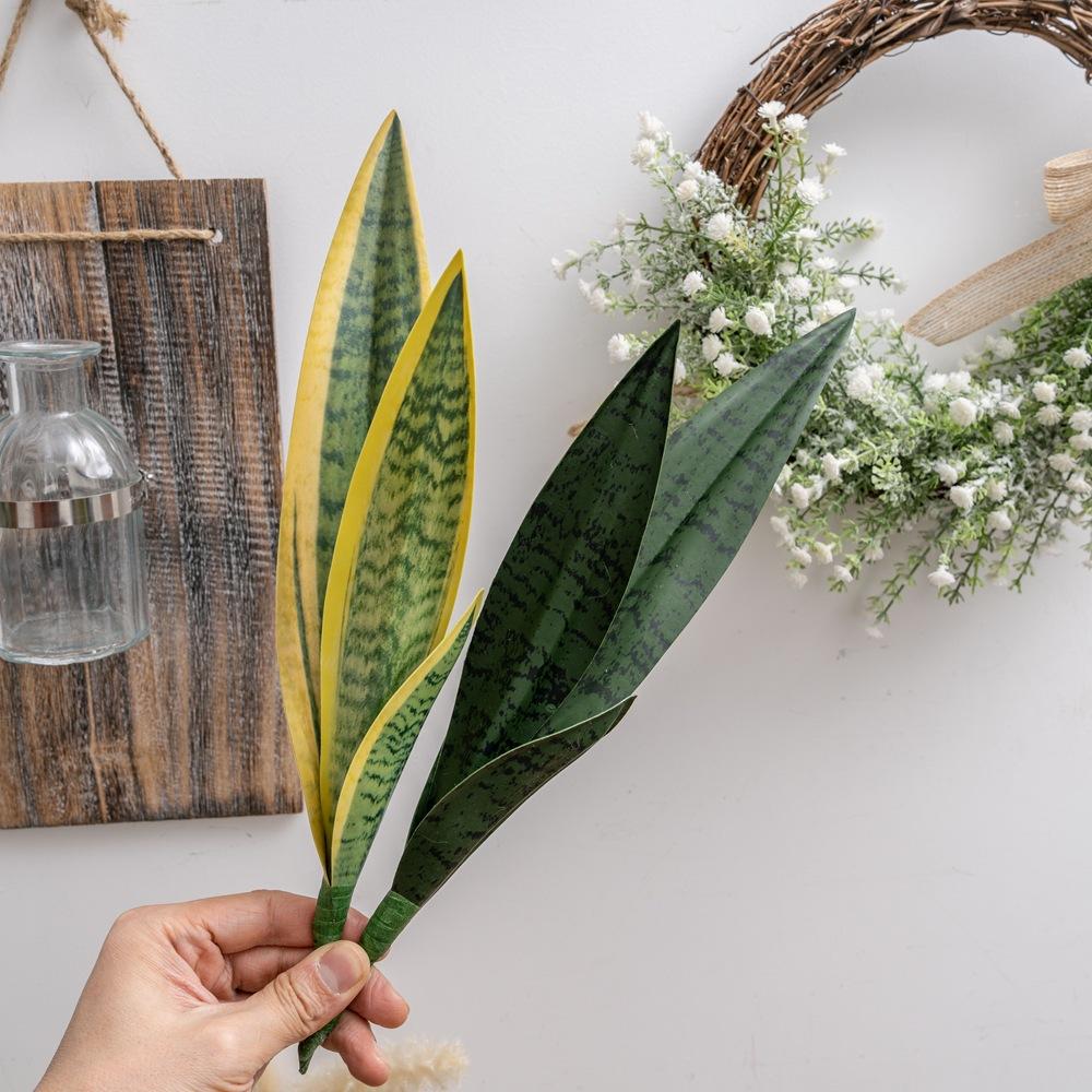 Artificial Plants PVC Snake Plant Simulate Leaf Outdoor Indoor DIY Decoraction For Home Garden Party Graduation Ceremony Decor
