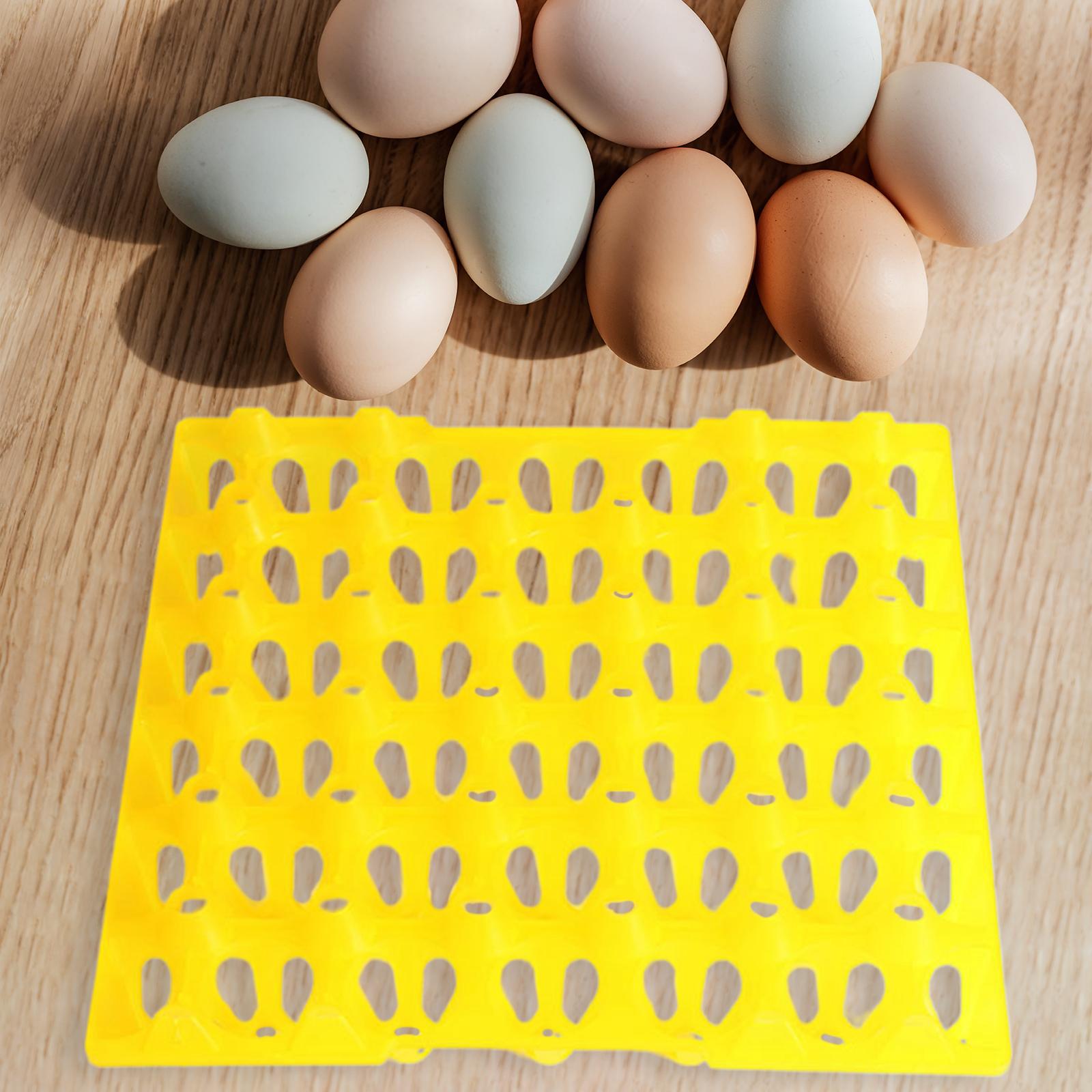 

Farm Egg Container Stackable 30 Grids Plastic Breathable Egg Tray Kitchen Fridge Holder for Storing Eggs жовтий