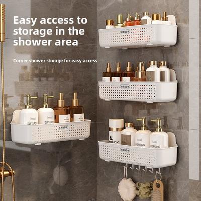 Bathroom, Toilet Rack, No Punching, Wall-mounted Storage Basket, Washstand, Makeup and Skin Care Product Storage Rack.