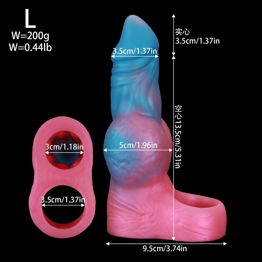 Manicotto Estensore per Pene - Design Vuoto Extra Large Addensante, Silicone Liquido per Piacere e Fiducia Potenziati