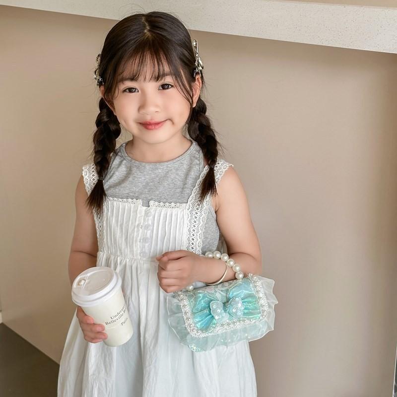 Fashionable Mini Shoulder Bag For Kids With Cute Bow Design And Trendy Chain Strap