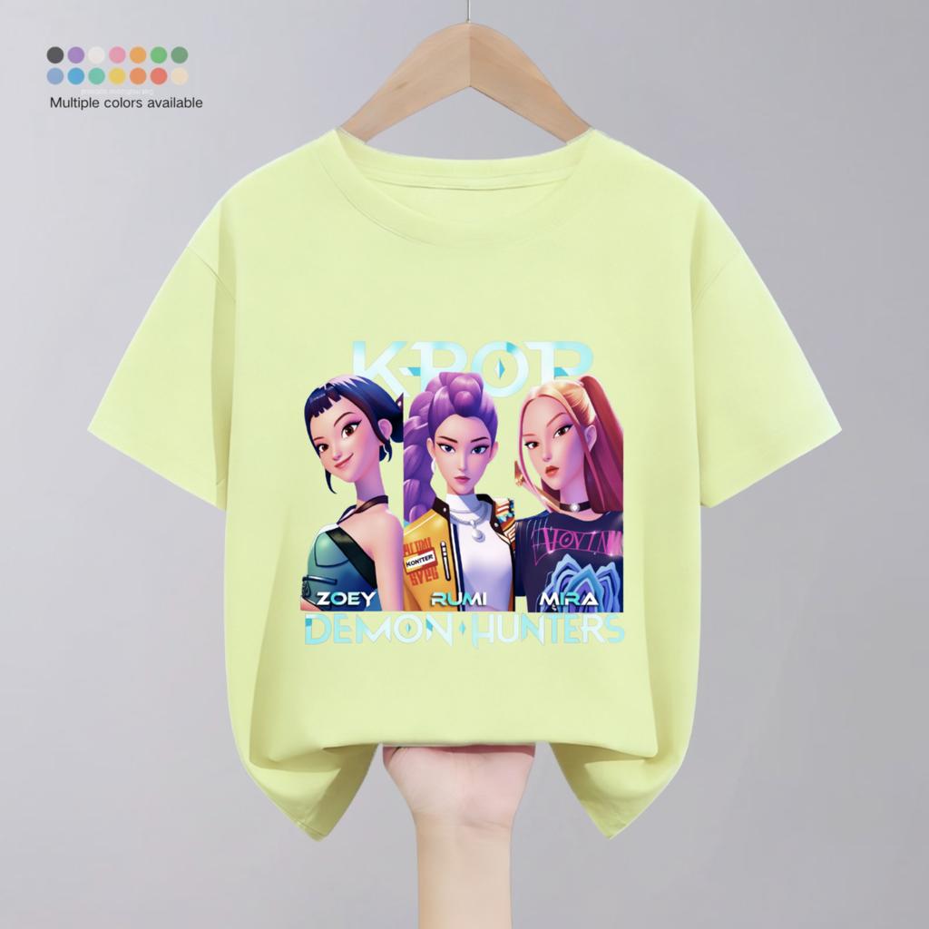Kpop lovci démonů Dětské oblečení Trička Letní Nová móda Populární Top s krátkým rukávem Tričko Dětské oblečení Ležérní trička