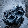 1:10 Мотоцикл з коляскою Урал М72 Металевий литий модельний автомобіль Симуляція Домашні модні прикраси Колекція Хобі Подарунок для друга