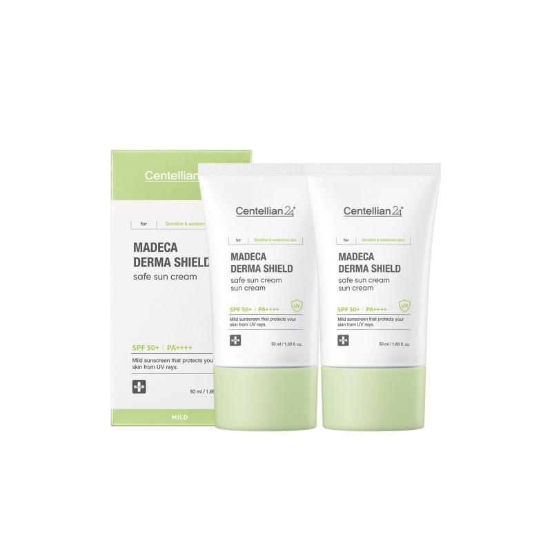 Madeca Derma Shield Safe Sunscreen 50ml (SPF50+) 2ea 24H UV Protection Mild Mineral Sunscreen