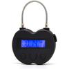 Display LCD com Trava de Tempo Trava de Tempo Temporizador Eletrônico Multifuncional, Cadeado com Temporizador Recarregável por USB (Preto)