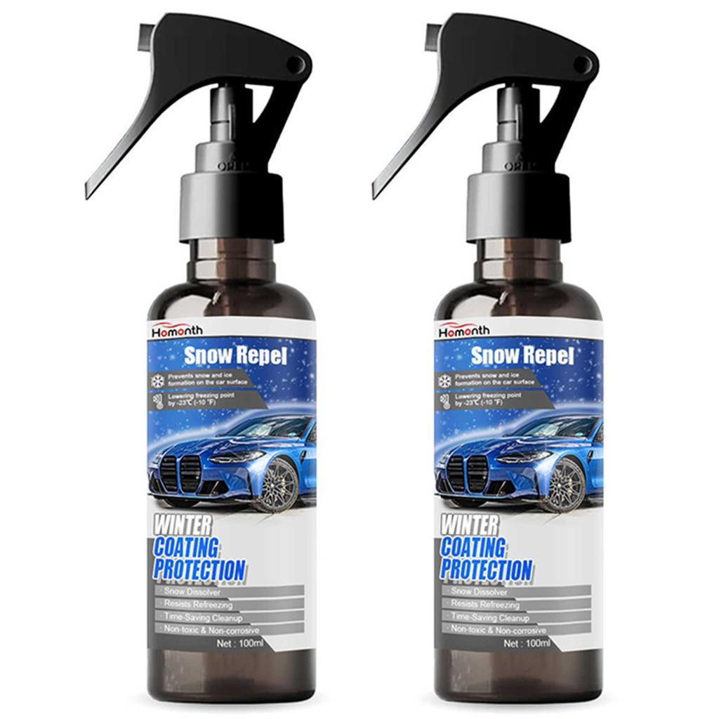 Car Windshield De-Icer Fast-Acting Ice Melting Spray for Windshields Multifunctional Saf Effective Defroster Spray for Winter