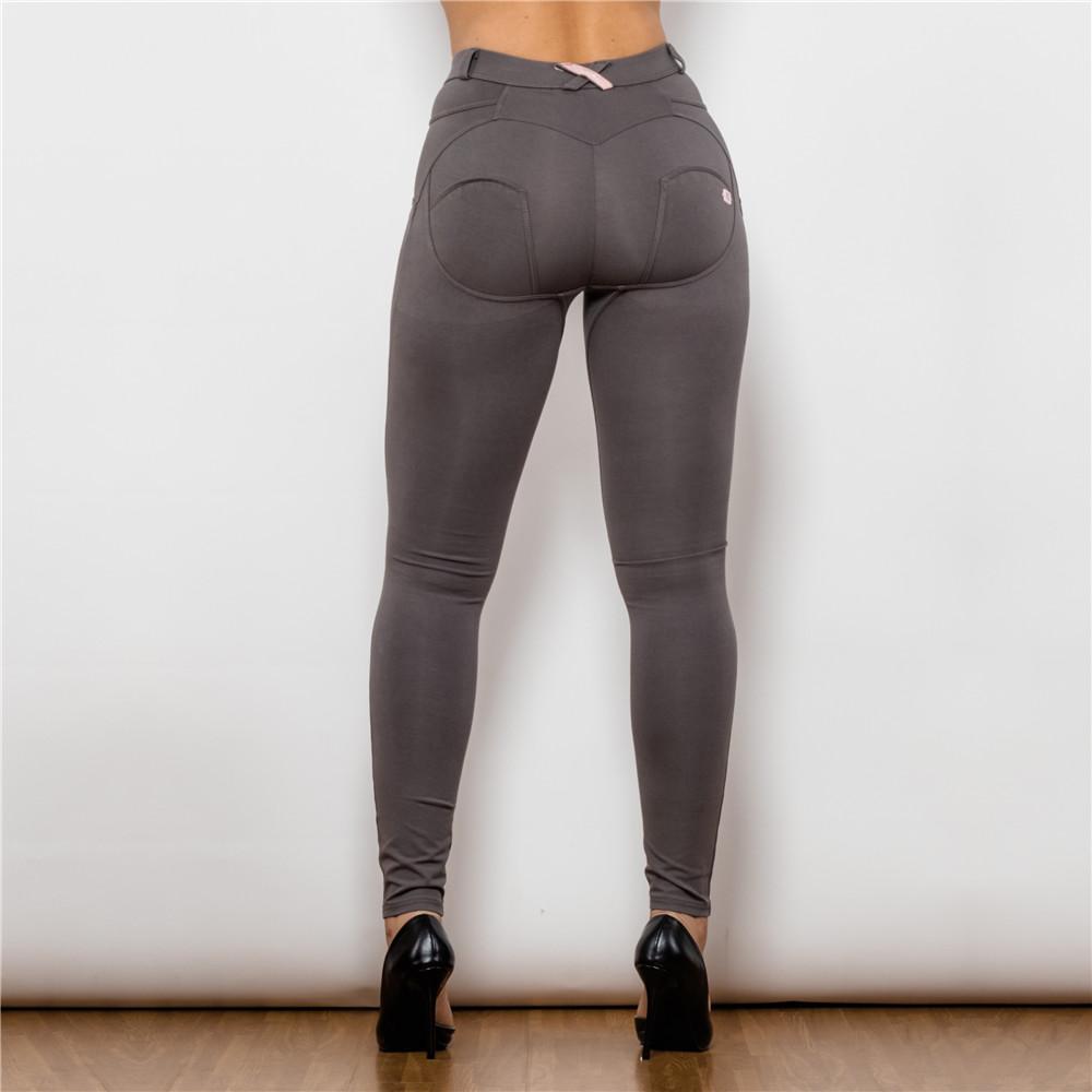 Shascullfites Pantaloni Olive Green cu Talie Medie Melody Pantaloni Dama cu Control Abdomen Pantaloni Dama Confortabili Push Up