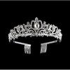Silver Rhinestone Tiara Crown Crystal Band Comb Wedding Bridal Rhinestone Crown