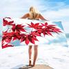 Red Maple Leaf Print Beach Towel Oversized Adults Sand Free Quick Dry Beach Towel Big Bath Towels Travel Accessories Large Towel