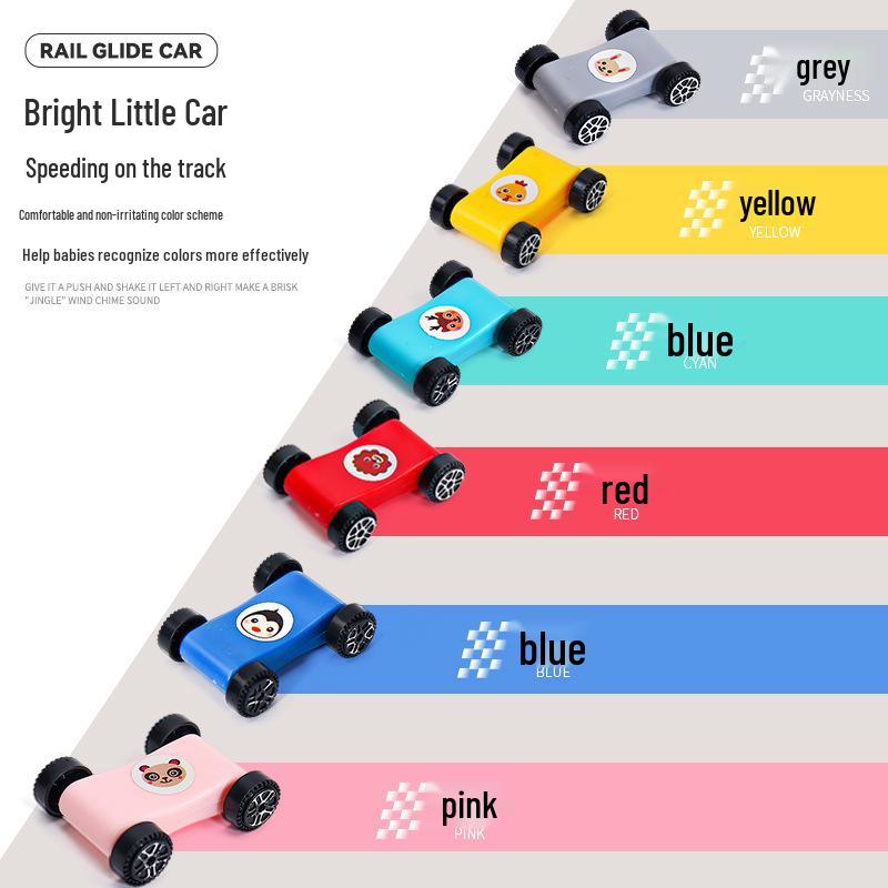 8-Layer Cartoon Sliding Track Toy for Kids with 4 Mini Cars