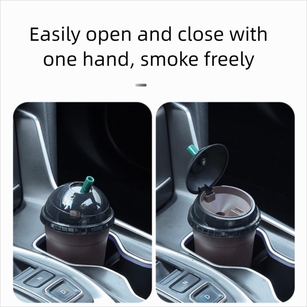 Separable Car Ashtray Garbage Storage Mini Trash Bin Portable Coffee Cup Ashtray  Household