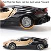 1:32 Tourbillon Bolide Alloy Diecast Sports Car Model Toys Sound Light Pull Back Doors Opened Miniature Vehices Adult Boys Gifts