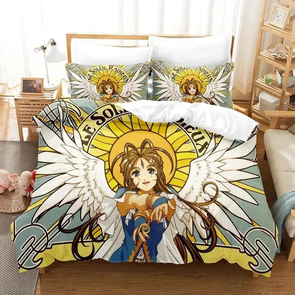 3D Anime Oh My Godes Beding Set Einzelbett Twin Bettwäsche Set Mit Kissenbezug Bett Weiche Bettbezug Einzel Doppel Queen Super King-Size Maße