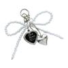 Lovely Heart Keychain Bows Keyring Korean Styles Bag Charm Bag Pendant Ornaments Car Keychain Handbag Charm Decorations