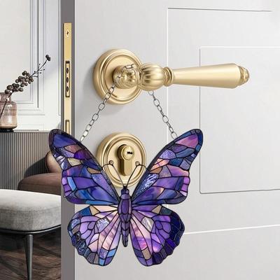 Butterfly Window Hanger Monarch Sun Catcher Butterfly Shaped Bird Suncatchers Rainbow Window Hanger Stained Art Home Decor For