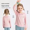 Classic Teddy Girls' Ruffled Collar Long-Sleeve T-Shirt