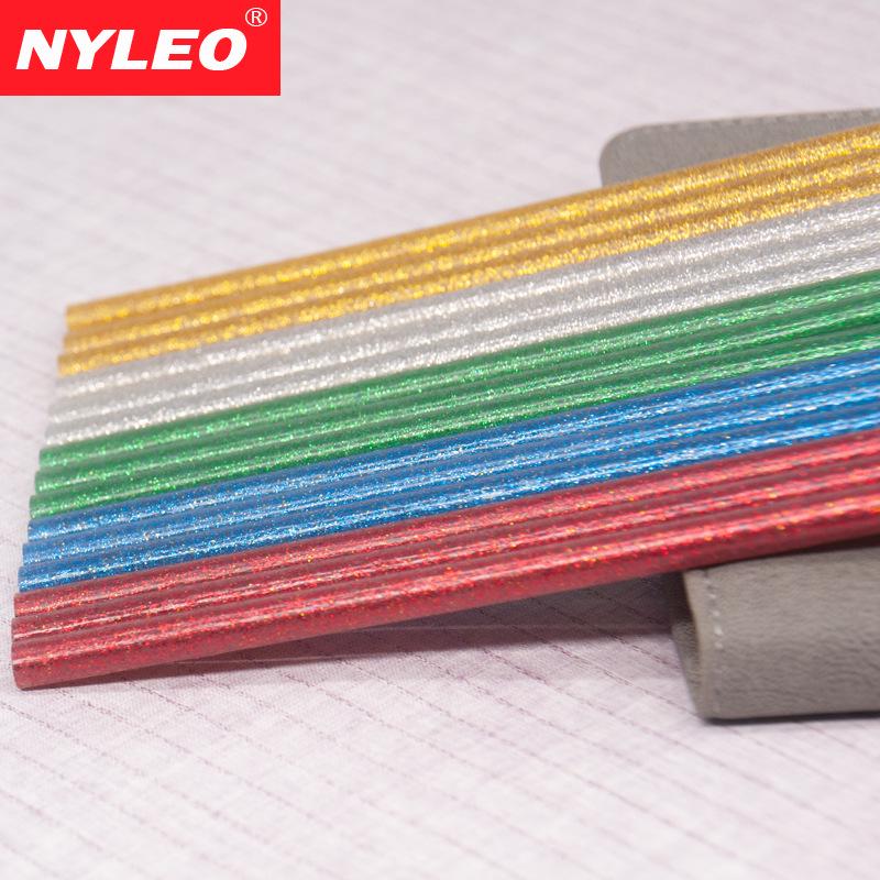 Colored Glitter & Glass Glue Sticks for Hot Glue Gun - High Viscosity EVA Silicone, 7mm