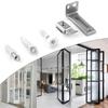 Closet Door Hardware Bi-Fold Door Hardware Repair Kit Sliding Door Double Folding Door Pulley Sliding Door Guide Rail