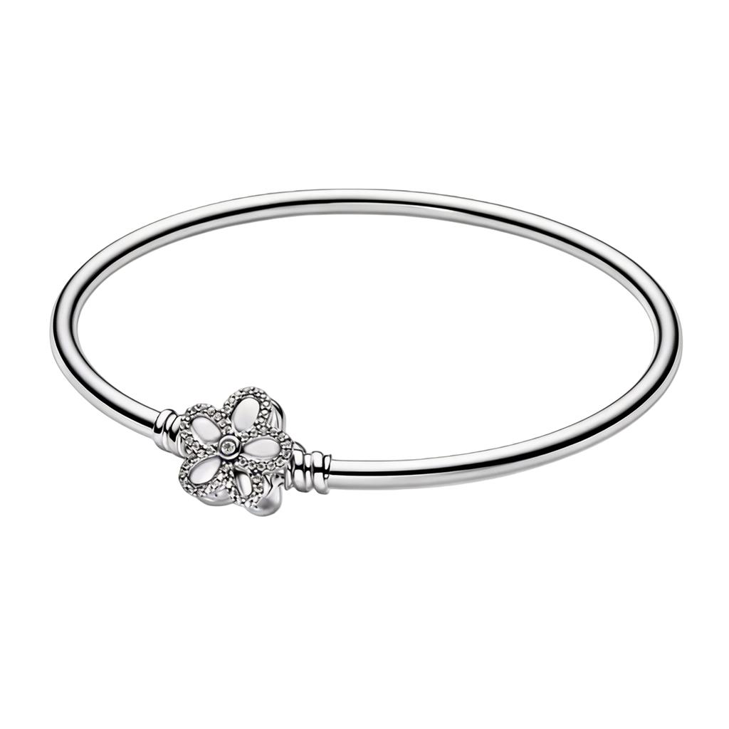 Neues 925er Silberfarbenes Seil-Kastenketten-Armband geeignet für Damen Sommer Charm-Anhänger DIY Modeschmuck