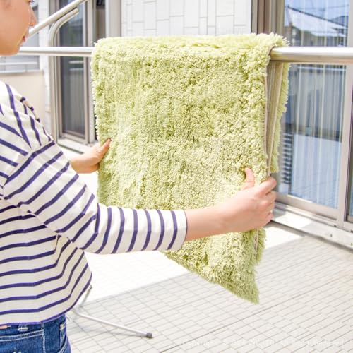 OKA Trockenware D Natur Toilettenmatte, Normale Größe (Ca.. 65cm x 65cm), Grün (Trocken, Saugfähig, Schnelltrocknend, Antibakteriell, Geruchsresistent, Waschbar