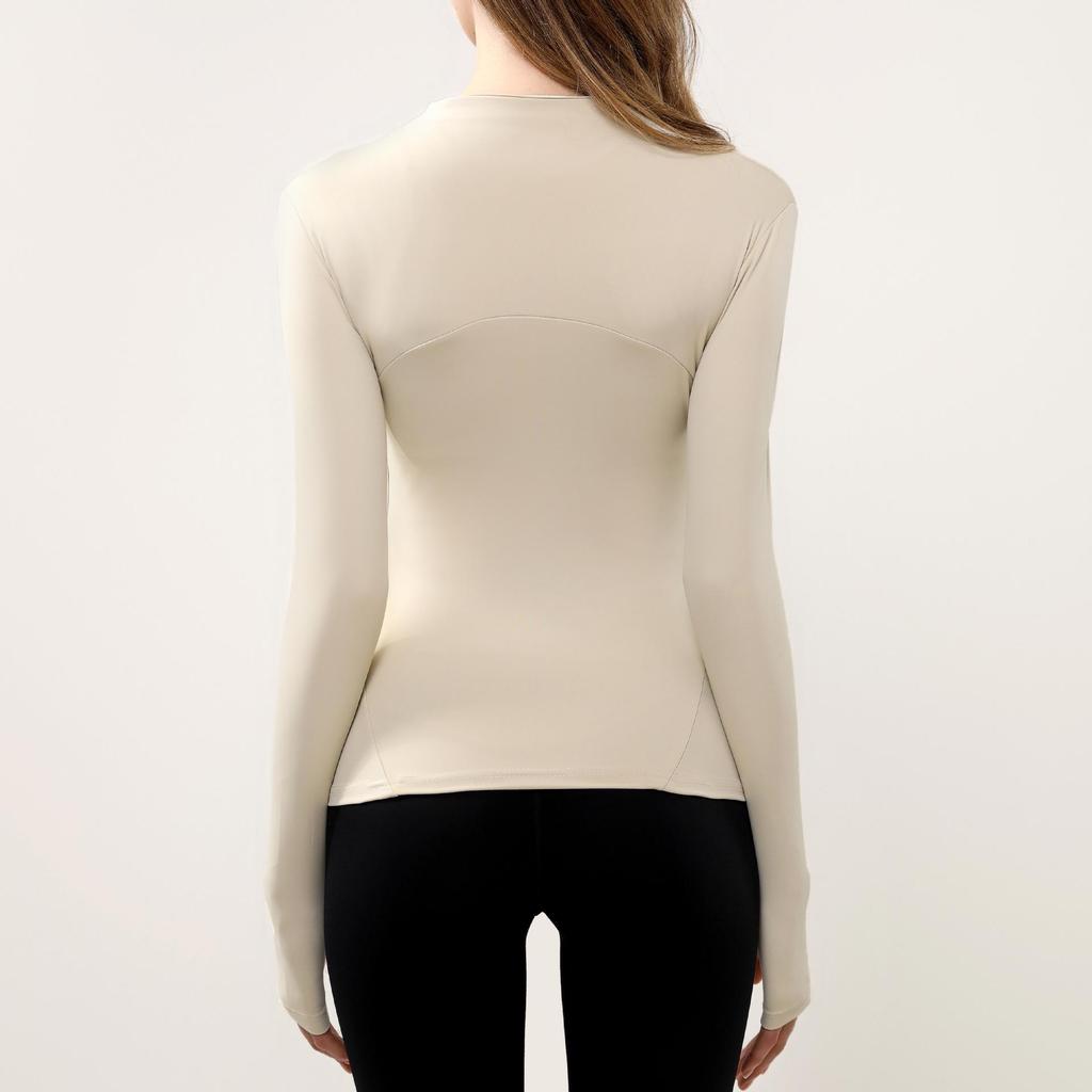 Women's Autumn Long Sleeve Zipper Yoga Jacket - Slim Fit for Running & Training