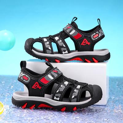 2025 Sommer Baotou Weichsohle Klassenkameraden Jungen Sandalen Mittel- und ältere Kinder Studenten Kinder Strandschuhe Jungen Outdoor-Sandalen