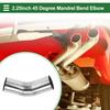 45 Degree Mandrel Exhaust Pipe 225" OD 394" Leg 304 Stainless Steel