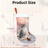 Christmas Decoration Fireplace Hanging Stocking One Piece of Adorable Fluffy Gray And Christmas Stockings, San