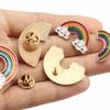 Custom Gradient Enamel Pins Rainbow Brooch for Lapel Badge Bag Jewelry Gift for Friend