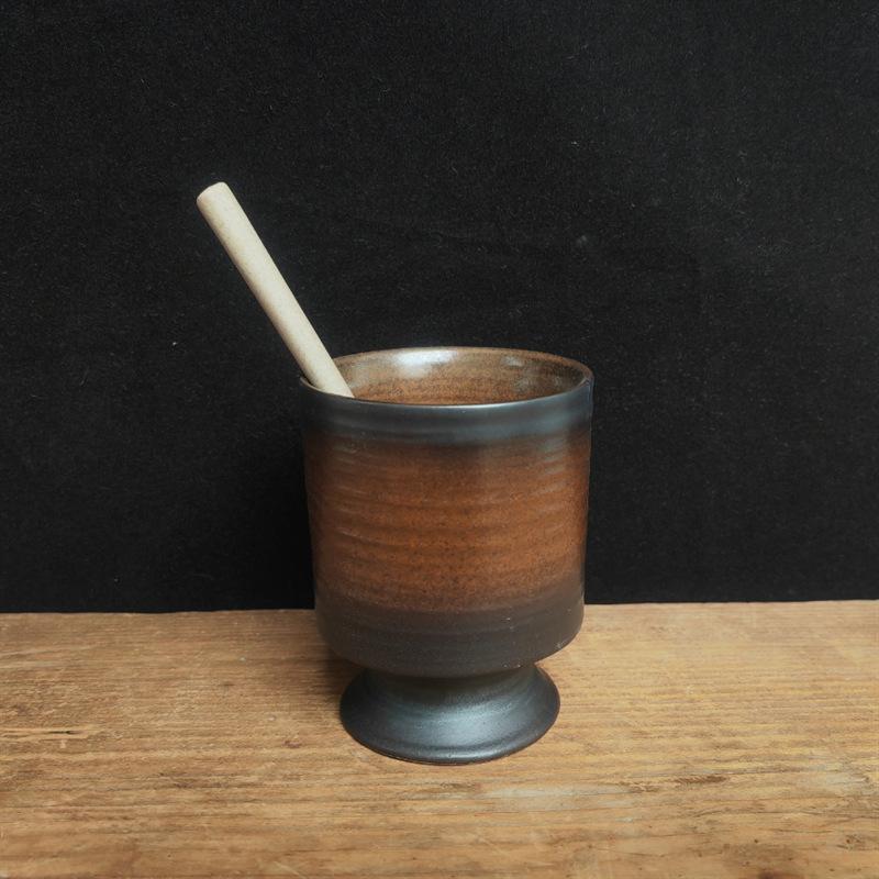Retro Ceramic Goblet Coarse Pottery Coffee Cup Breakfast Cup Ceramic Cup Creative Vintage Cup