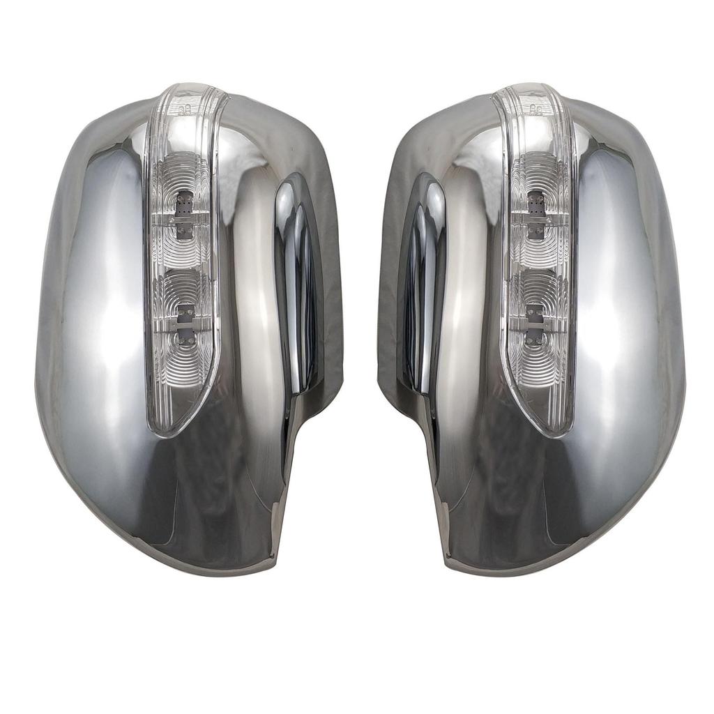 Carbon Fiber Rearview Mirror Cover with Light for 03-09 Prado 2700