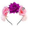 Plastic Rose Flower Crown Ghost Claw Floral Hair Hoop Fashion Party Headpiece  Hair Accessories