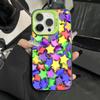 Barevný hvězdný matný laserový kryt na telefon pro iPhone 15 16 Pro Max pouzdro iPhone 14 13 12 11 XS X XR 7 Plus 16E Nárazuvzdorný kryt s nárazníkem
