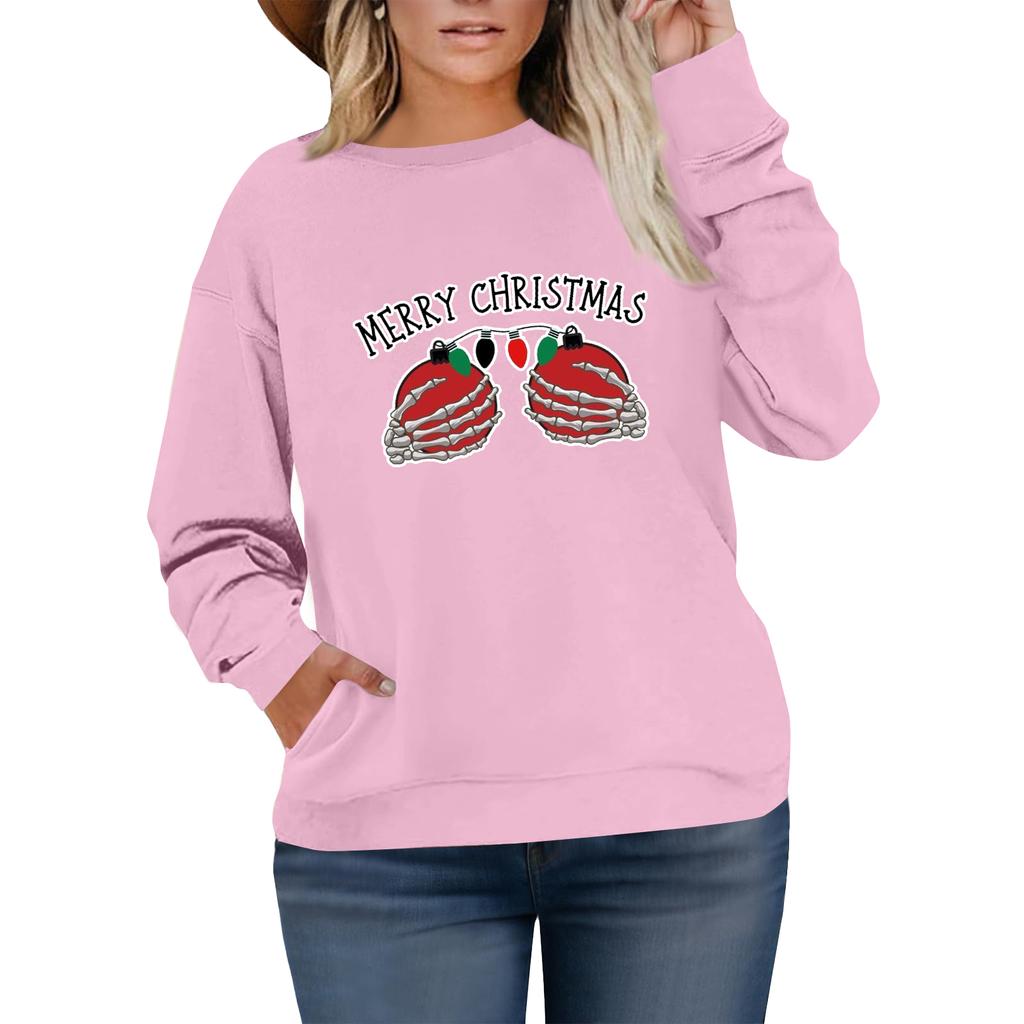Women's Fashionable Casual Plus-Size Long Sleeve Pullover Printed Sweatshirt