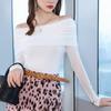 Women's Off-Shoulder Long Sleeve Knit Sweater Top
