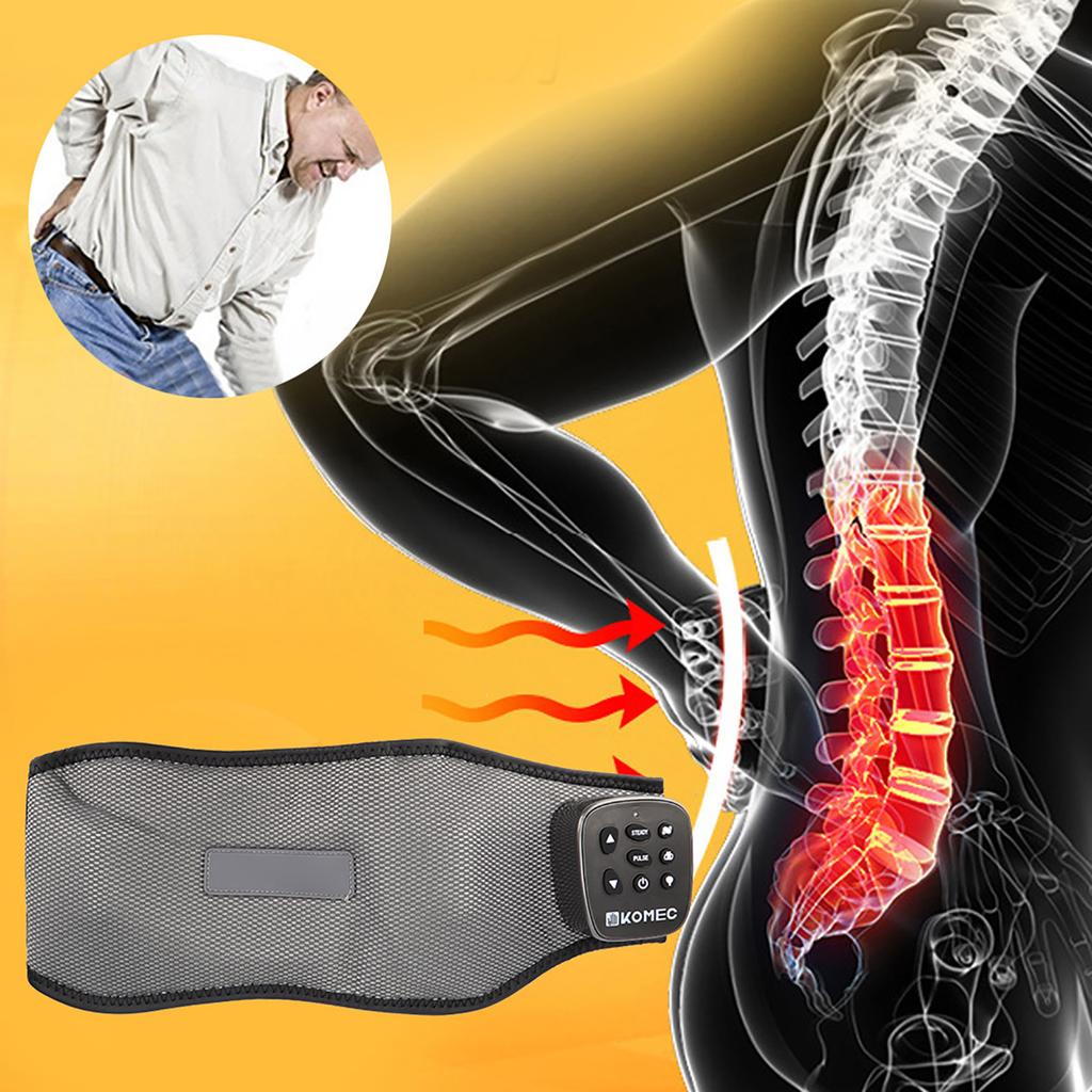 Electric Wireless Waist Massager Vibration Heating Pain Relief Massage Therapy MachineUS Plug