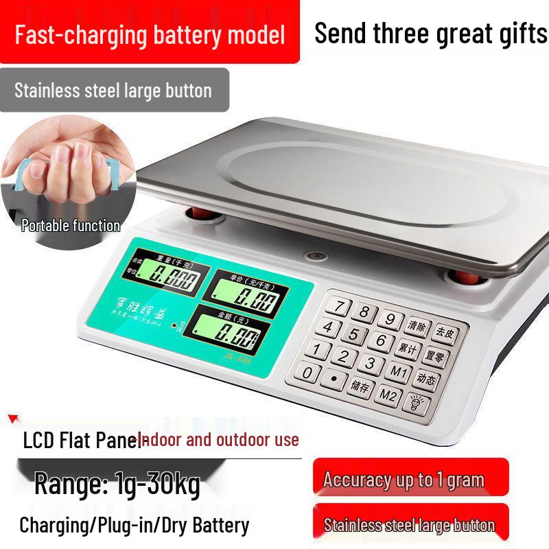 Compact Electronic Scale for Business or Home Use - Precise Weighing for Vegetables, Street Stalls, and Kitchen