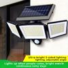 1Pieces Solar-powered Upgraded model3Rotatable Head Split-type Wall Lamp with Motion Sensor208led Outdoor Solar Street Lights Are Suitable for